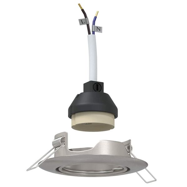 vidaXL Prožektorius 24 pcs Sidabro 9 x 9 x 2.5 cm metalas