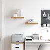 vidaXL Sieninė lentyna 2 pcs Smėlio 40 x 23,5 x 4 cm Apdirbta mediena
