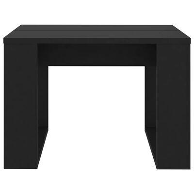 vidaXL Šoninis staliukas, juodos spalvos, 50x50x35cm, MDP