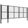vidaXL Sodo vartai, antracito spalvos, 500x150cm, plienas