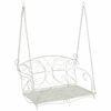 vidaXL Sūpynės suolas Plienas 105,5 x 61 x 56 cm Antikinė balta