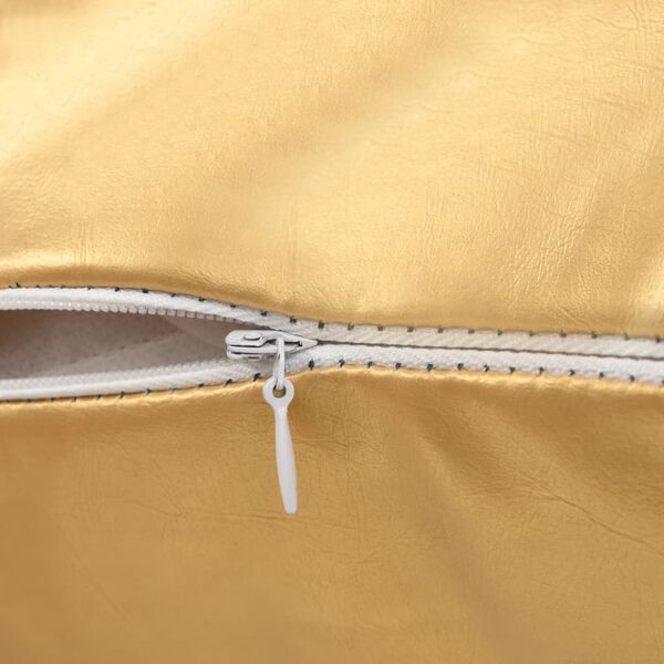 vidaXL Pagalvėlių rinkinys, 2vnt., PU, 40x60cm, aukso spalvos