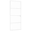 vidaXL Vidaus durys, baltos, 83x201,5cm, grūdintas stiklas/aliuminis