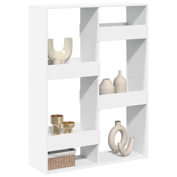 vidaXL Kambario pertvara, balta, 100x33x135cm, apdirbta mediena