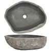 vidaXL Praustuvas, (45-53)x(34-41)cm, upės akmuo, ovalo formos