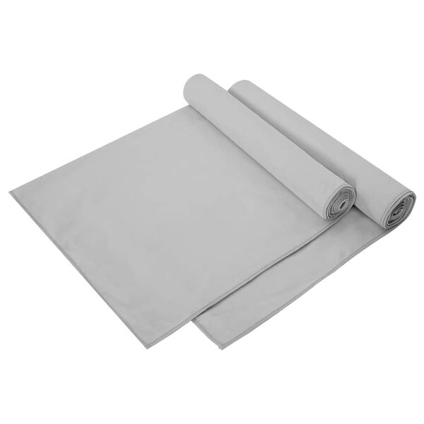 vidaXL Sportiniai rank&scaron;luosčiai 2 pcs Pilka 140 x 70 cm