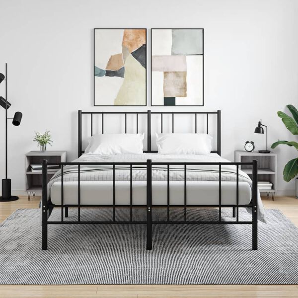 vidaXL Naktinės spintelės, 2vnt., pilkos ąžuolo, 40x30x50cm, mediena