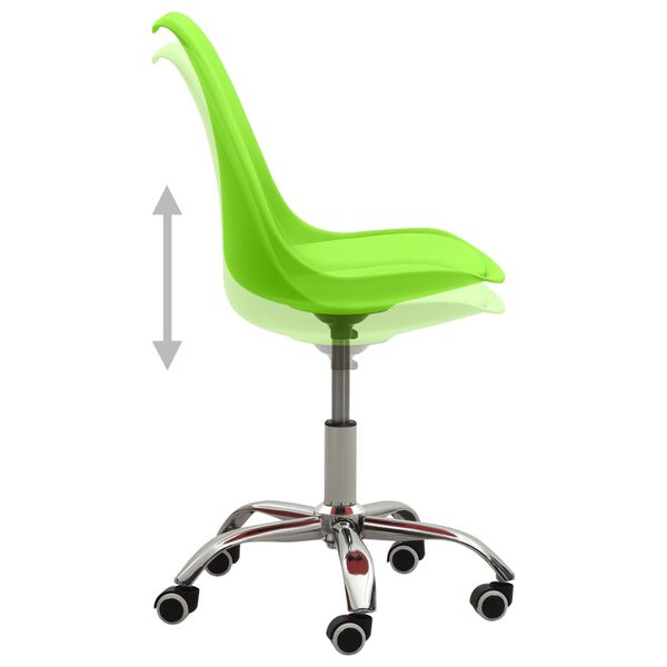 vidaXL Valgomojo kėdės, 6vnt., žalios spalvos, dirbtinė oda (3x288399)