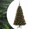 vidaXL Dirbtinė Kalėdų eglutė su burbulais 120 cm 150 LED &Scaron;ilta balta