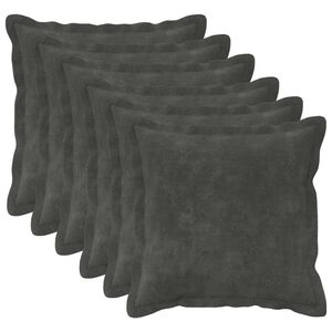 vidaXL Pagalvėlės užvalkalas 6 vnt. HOUTEN Antracito 30 x 30 cm