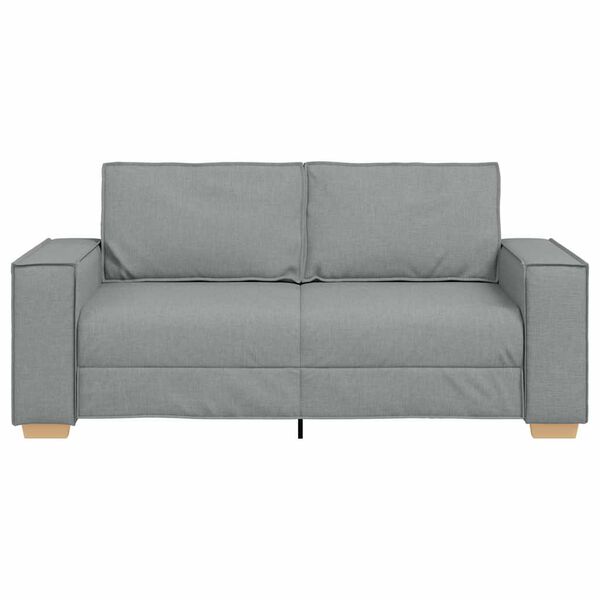 vidaXL Dvivietė sofa, &scaron;viesiai pilka, 180x78x84 cm, audinys