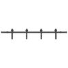 vidaXL Stumdomų durų įrangos rinkinys, juodos spalvos, 183cm, plienas