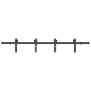 vidaXL Stumdomų durų įrangos rinkinys, juodos spalvos, 183cm, plienas