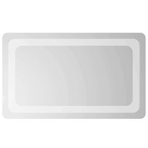 vidaXL LED vonios veidrodis Skaidrus 50 x 30 cm grūdintas stiklas