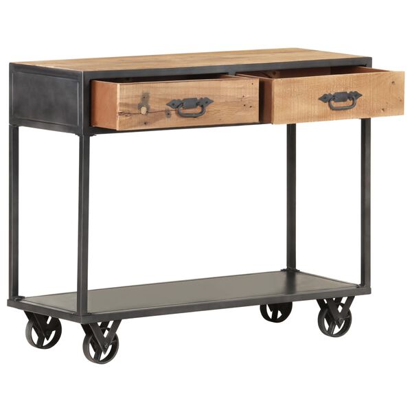 vidaXL Konsolinis staliukas, 90x35x74cm, perdirbtos medienos masyvas