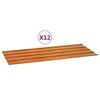 vidaXL Stogo plok&scaron;tės, 12vnt., rūdžių, 100x44cm, Corten plienas