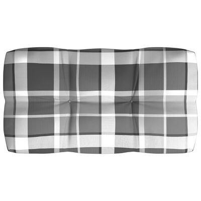 vidaXL Pagalvėlės sofai iš palečių, 7vnt., pilkos spalvos, languotos