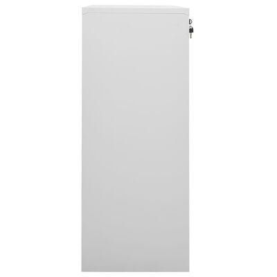 vidaXL Biuro spintelė, šviesiai pilkos spalvos, 90x40x102cm, plienas