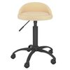 vidaXL Pasukamos valgomojo kėdės, 4vnt., kreminės spalvos, aksomas
