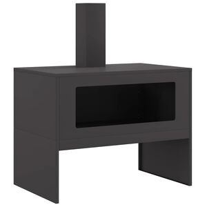 vidaXL Laužavietė Juoda 80 x 50 x 96 cm &Scaron;altai valcuotas plienas
