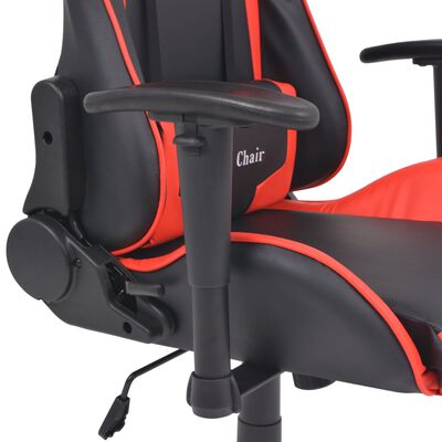 vidaXL Atlošiama biuro/žaidimų kėdė, dirbtinė oda, raudona