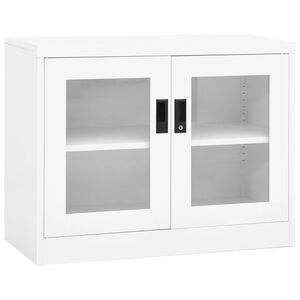 vidaXL Biuro spintelė, baltos spalvos, 90x40x70cm, plienas