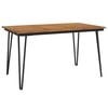 vidaXL Sodo stalas su segtuko formos kojomis, 140x80x75cm, akacija