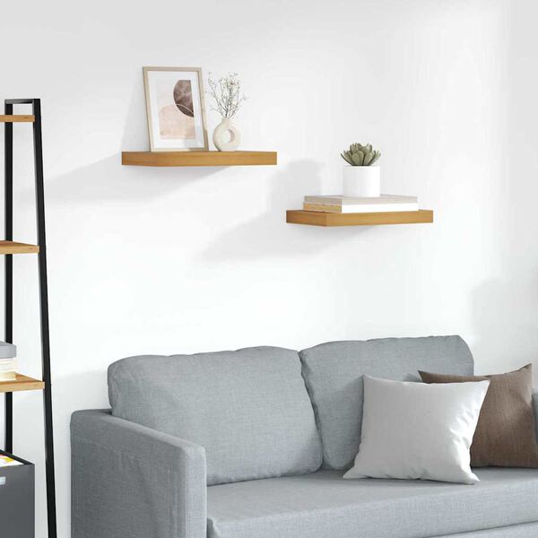 vidaXL Sieninė lentyna 2 pcs Ruda 40 x 23,5 x 4 cm Apdirbta mediena