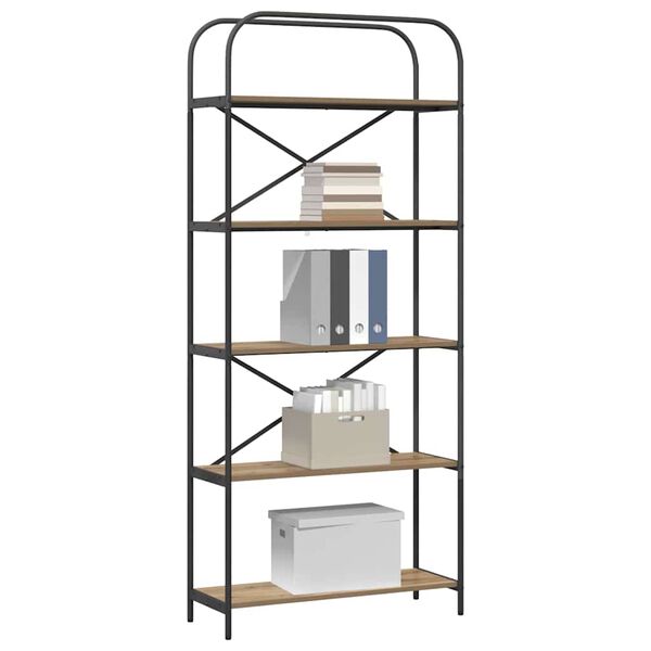 vidaXL Knygų lentyna Amatininkų ąžuolas 80 x 30 x 183 cm