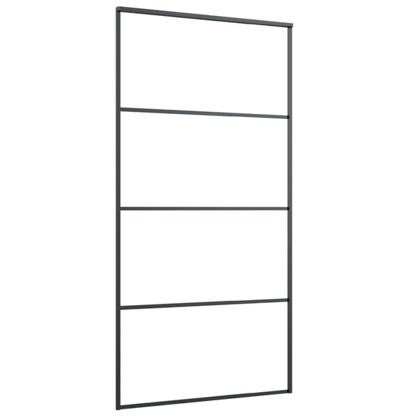 vidaXL Stumdomos durys su įrangos rinkiniu, 102,5x205cm, ESG/aliuminis