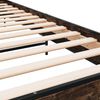 vidaXL Lovos rėmas, dūminio ąžuolo, 90x200cm, mediena ir metalas