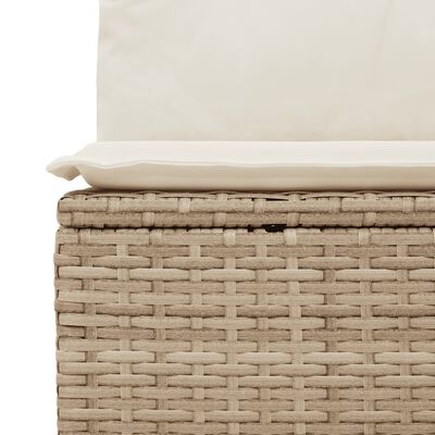 vidaXL Sofos komplektas su pagalvėlėmis, 3 dalių, smėlio, poliratanas
