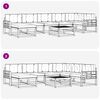 vidaXL Lauko sofos komplektas su pagalve 8 pcs Natūralus ir grietinėlė