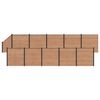 vidaXL Tvoros rinkinys 11 vnt. 1830 x 186 cm WPC ir aliuminis Ruda