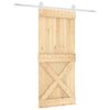 vidaXL Slankios durys Natūrali ir Balta 90 x 210 cm