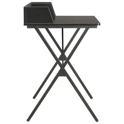 vidaXL Rašomasis stalas, juodos spalvos, 80x50x84cm