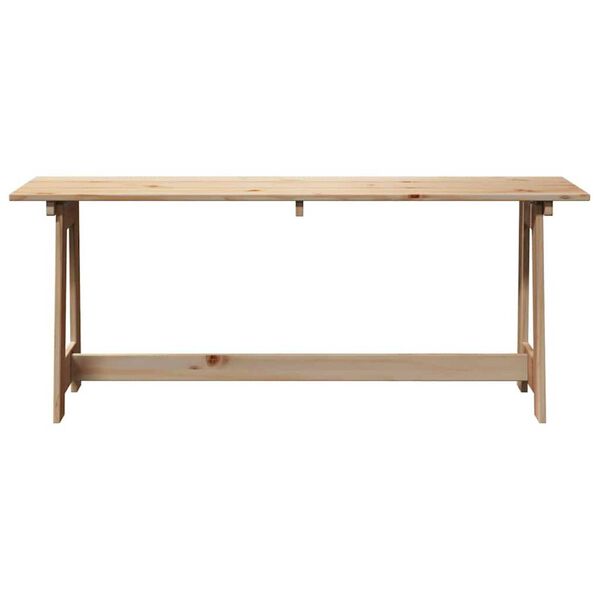 vidaXL Lauko suolas Ruda 119 x 35 x 47cm Tvirtas Pušies Mediena