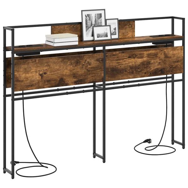 vidaXL Saugojimo galvos atlo&scaron;as Dūminio ąžuolo 160 cm Apdirbta mediena