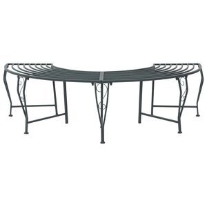 vidaXL Medžio suolelis 4-Vietų skaičius 160 x 80 x 44 cm Plienas