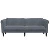 vidaXL Trivietė sofa, tamsiai pilkos spalvos, aksomas