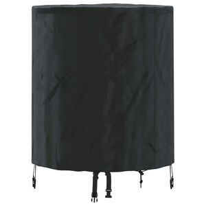 vidaXL Stalo uždengimas 62 x 62 x 70 cm audinys Apvali Juoda