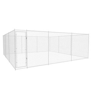 vidaXL Lauko voljeras &scaron;unims, 570x570x185 cm, galvanizuotas plienas