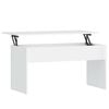 vidaXL Kavos staliukas, baltas, 102x50,5x52,5cm, apdirbta mediena