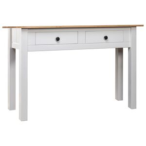 vidaXL Konsolinis staliukas Panama, baltas, 110x40x72cm, pu&scaron;ies med.