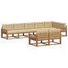 vidaXL Lauko sofos komplektas su pagalve 8 pcs Natūralus ir bežinis