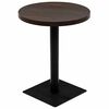 vidaXL Bistro staliukas, MDF ir plienas, apval., 60x75cm, tams. uosis