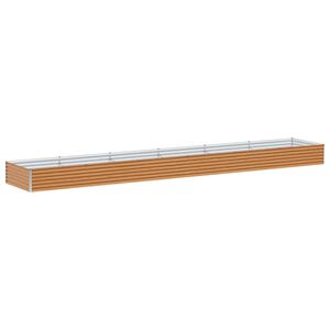 vidaXL Paauk&scaron;tinta sodo lova 582 x 100 x 36 cm Cinkuota plienas
