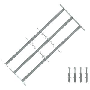 vidaXL Langų groteles 700-1050 mm Galvanizuotas plienas Sidabrinė