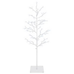 vidaXL Mikro beržo Kalėdų eglutė Balta 120 cm Plienas 279 LED