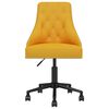 vidaXL Pasukamos valgomojo kėdės, 2vnt., geltonos spalvos, aksomas